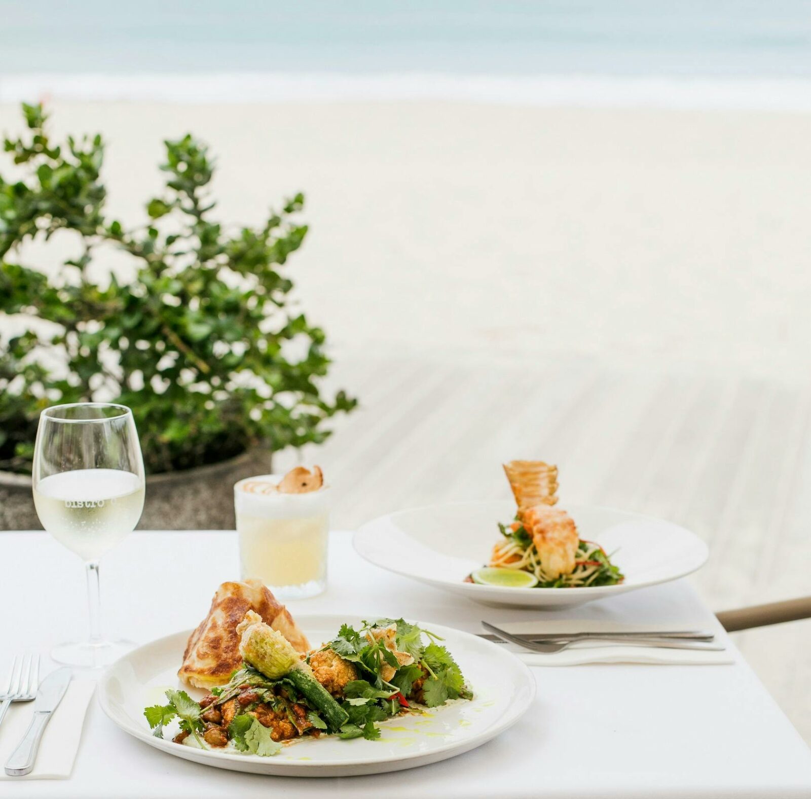 Beachfront dining