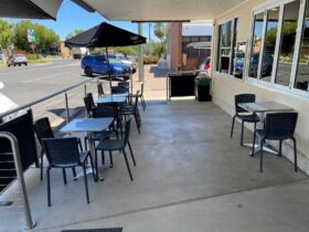 Enjoy alfresco dining as well as indoor seating.