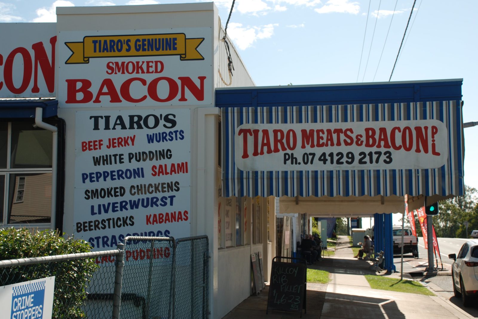 photo of facade signage of Tiaro Meats and Bacon