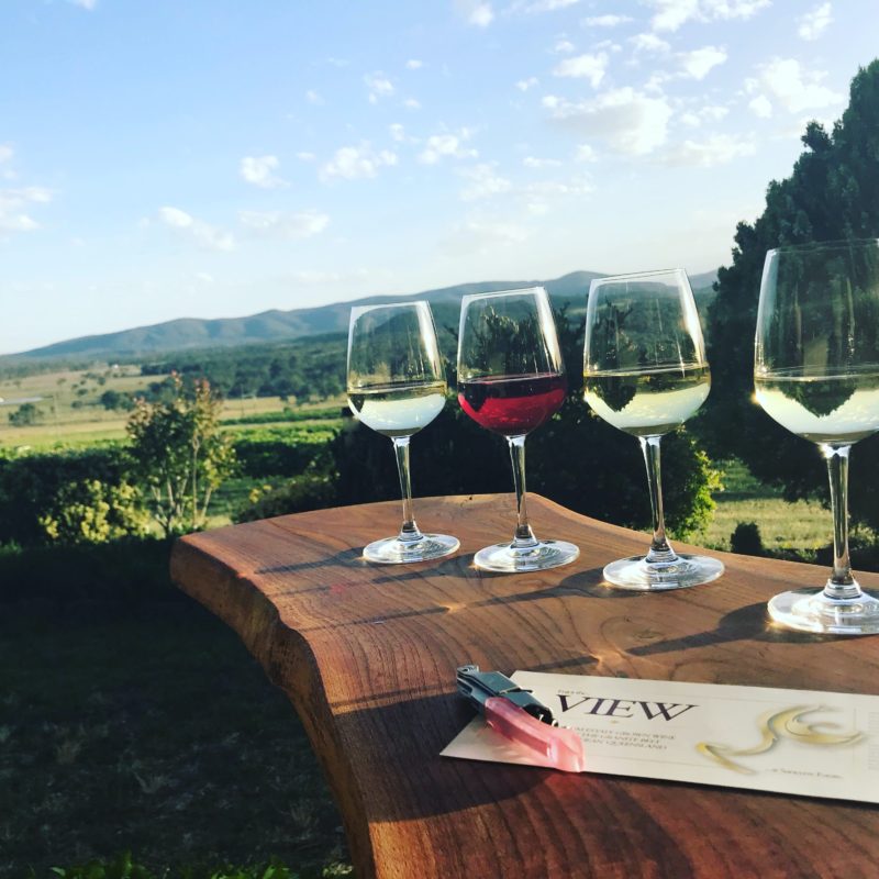 enjoy View Wine from the deck of the accommodation at Sancerre Estate