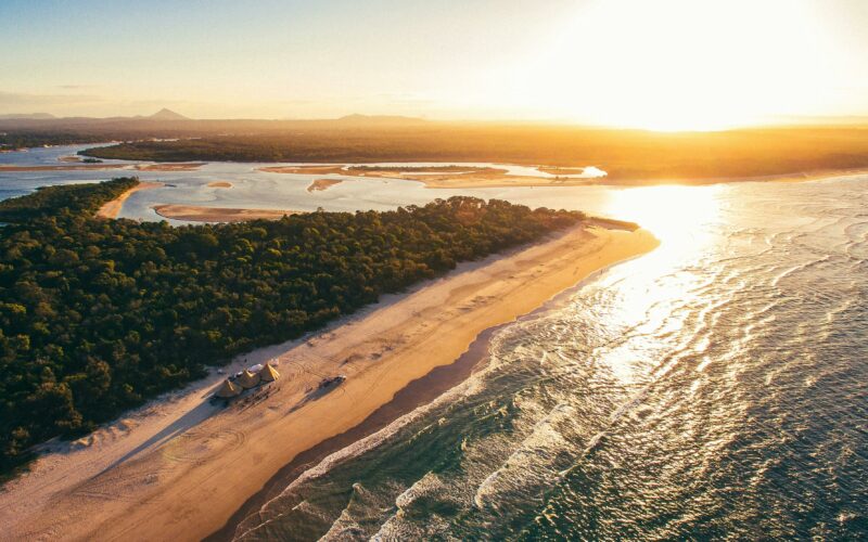 Aerial View Noosa Main Beach Tipi First Class Functions