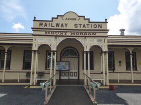 The historic railway station houses Mount Morgan's VIC and Railway Museum