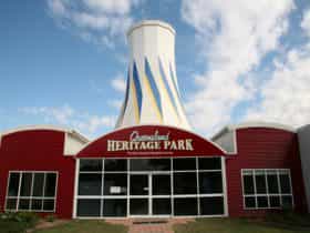 Find the Rural Hinterland Visitor Information Centre at the Queensland Heritage Park, Biloela, CQ.