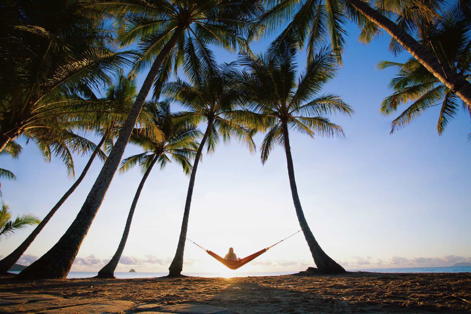 The perfect spot to hang a hammock at Palm Cove
