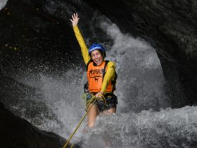 Repelling, waterfall, fun, adventure, Challenge, Excitement, Canyoning, Holiday,