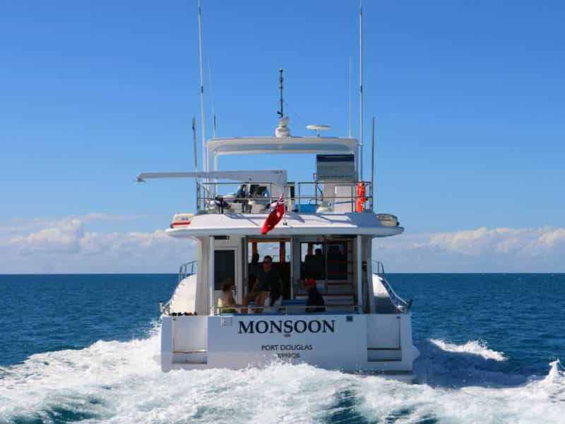 Relax on the top deck and enjoy the panoramic views on the way to your first snorkel or fishing site