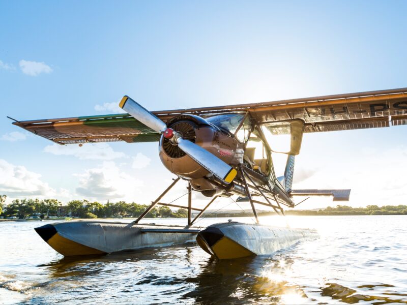 Paradise Seaplanes' Wilga 80 on the Maroochy River at the beautiful Sunshine Coast