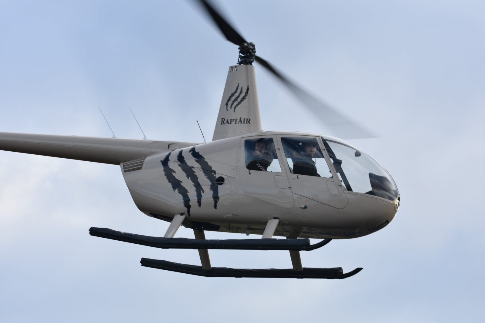 Sandstone coloured Helicopter with black decals