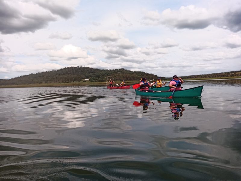 Canoeing over Lake Cooby