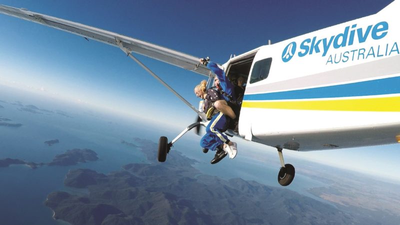 Experience the ultimate rush of free fall when you jump out of a plane with Skydive Australia