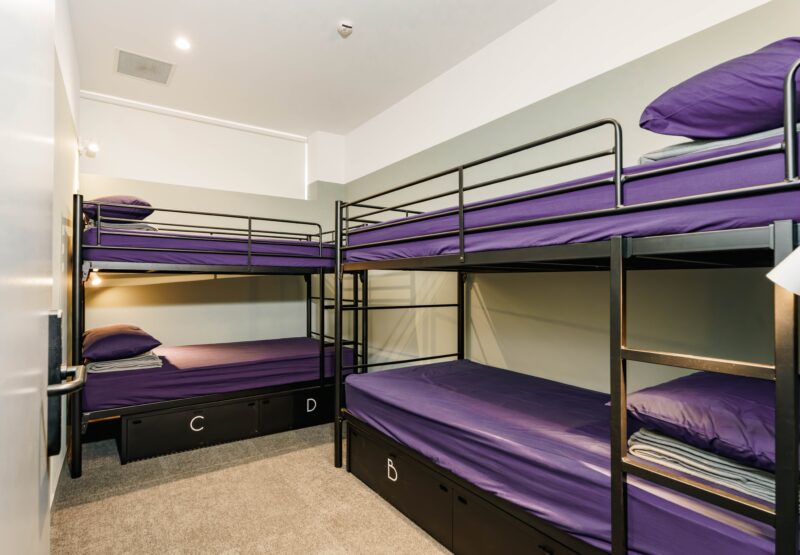 12 Rooms sleep 4 in King single bunk beds, linen supplied. 1 room has 1 King single bunk- sleeps 2