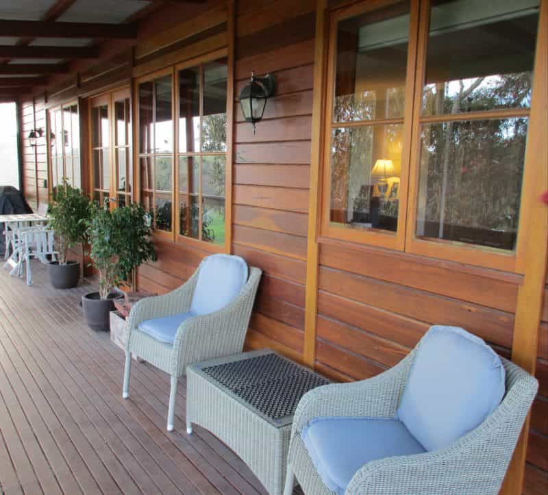 Front deck of cottage