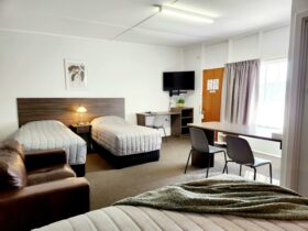 Accommodates max of 4 people - 1 queen bed and 2 single beds