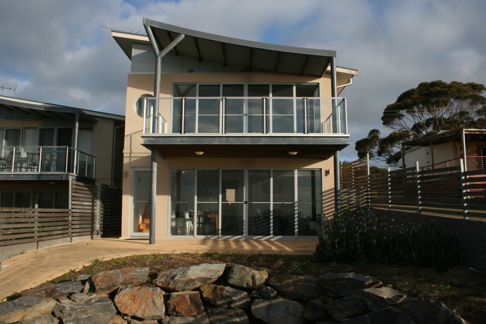 Front of the house with seaviews