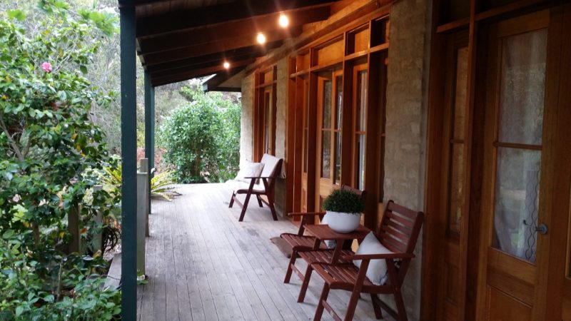 The verandah is perfect for afternoon drinks and bird-watching