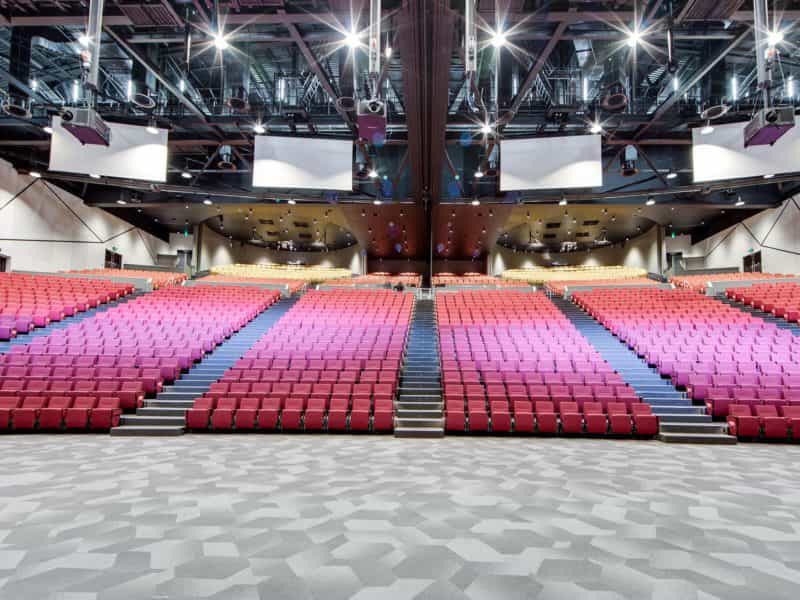 The Adelaide Convention Centre Plenary Hall; tiered seating