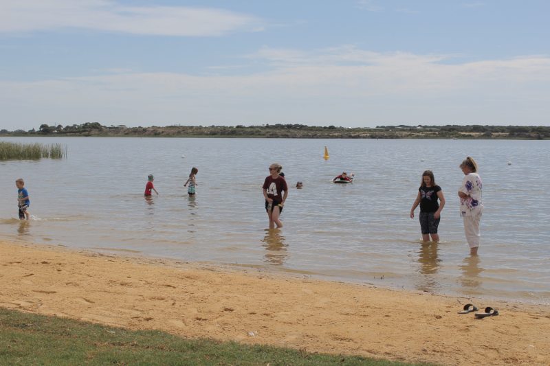 Swimming beach at Bristow Smith Reserve