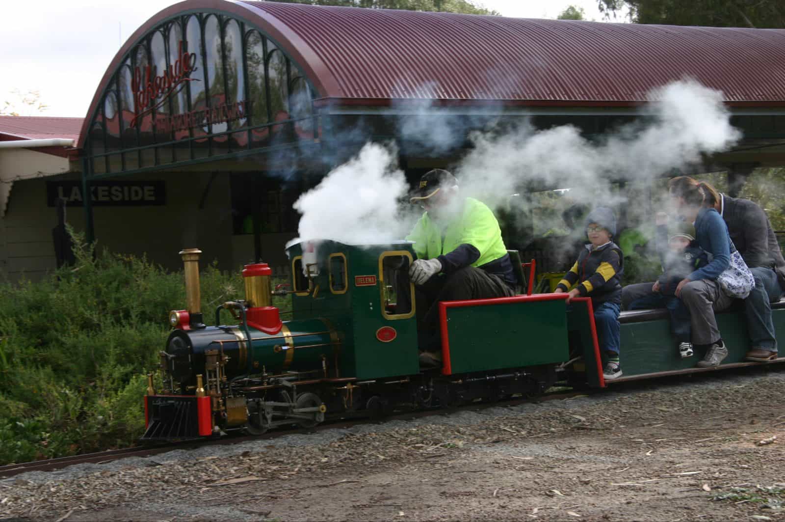 Steam train in action