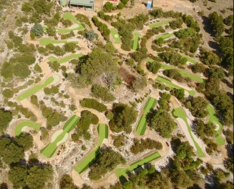 Kangaroo Island Mini Golf from the sky view