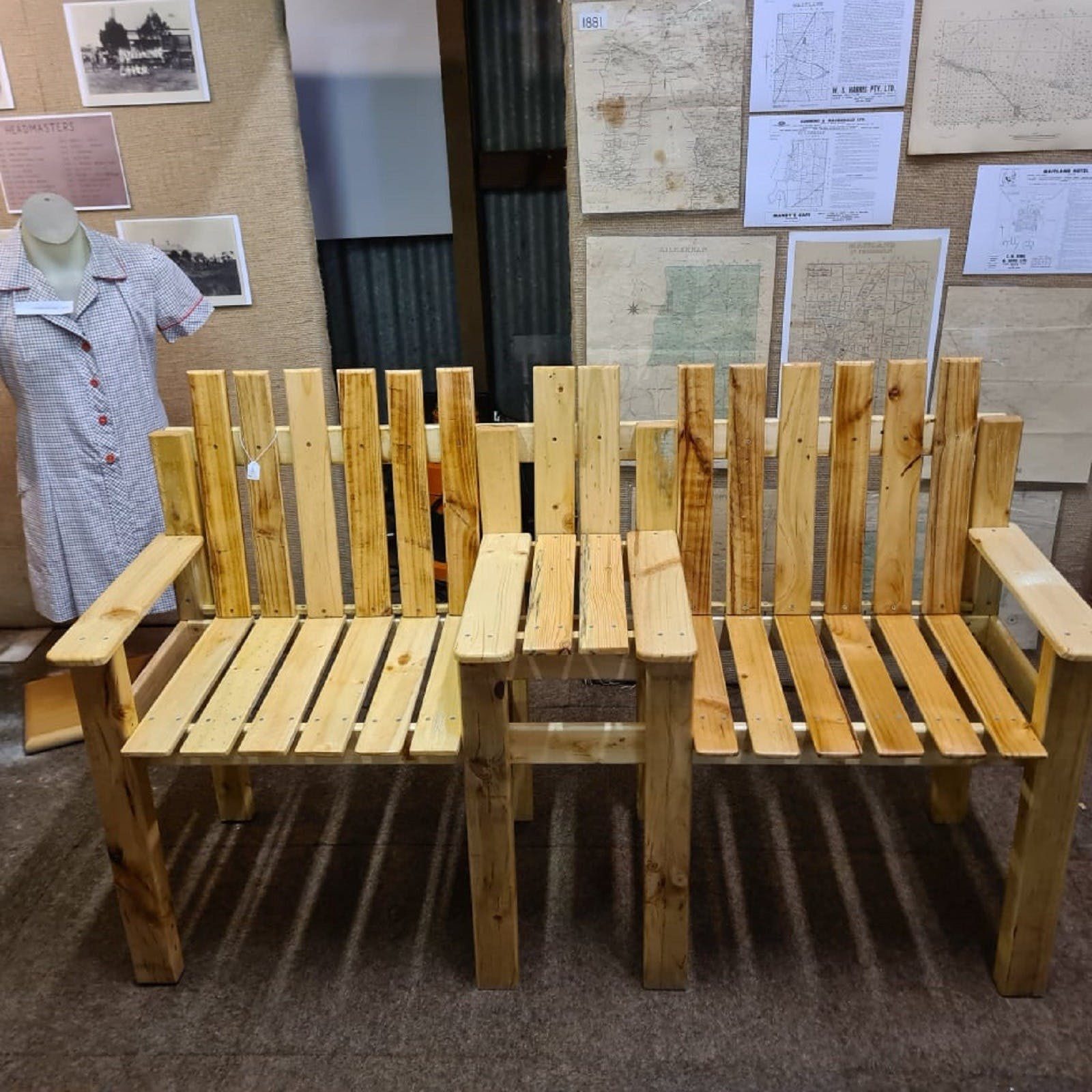 Hand made Jack 'n' Jill seat by our Men's Shed