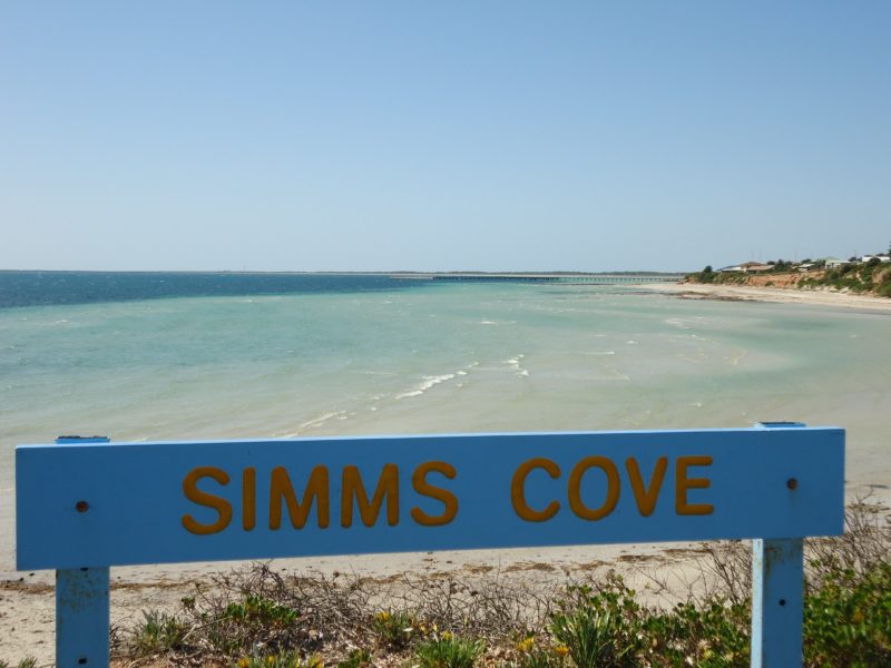Simms Cove lookout and beach, Moonta Bay