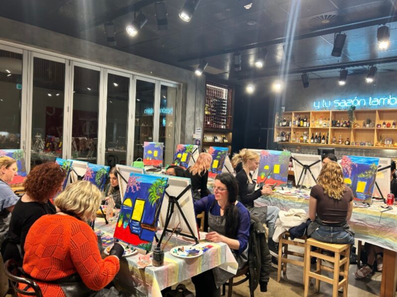 Paintelaide Paint and Sip at Sazon Grenfell St
