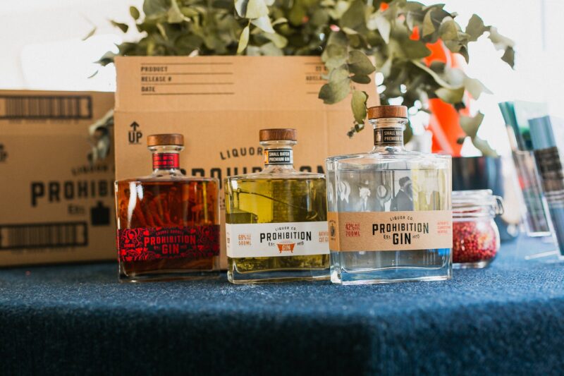 The selection of Prohibition Gins
