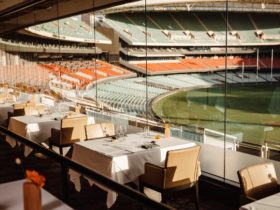 Five Regions dining room overlooking Adelaide Oval