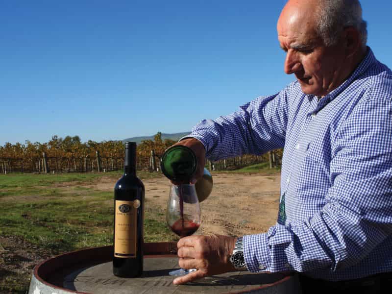Winemaker Charlie Scalzi at God's Hill Wines
