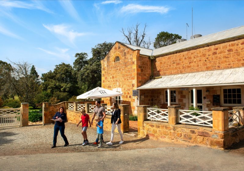 Family outside Bungaree's Station Store
