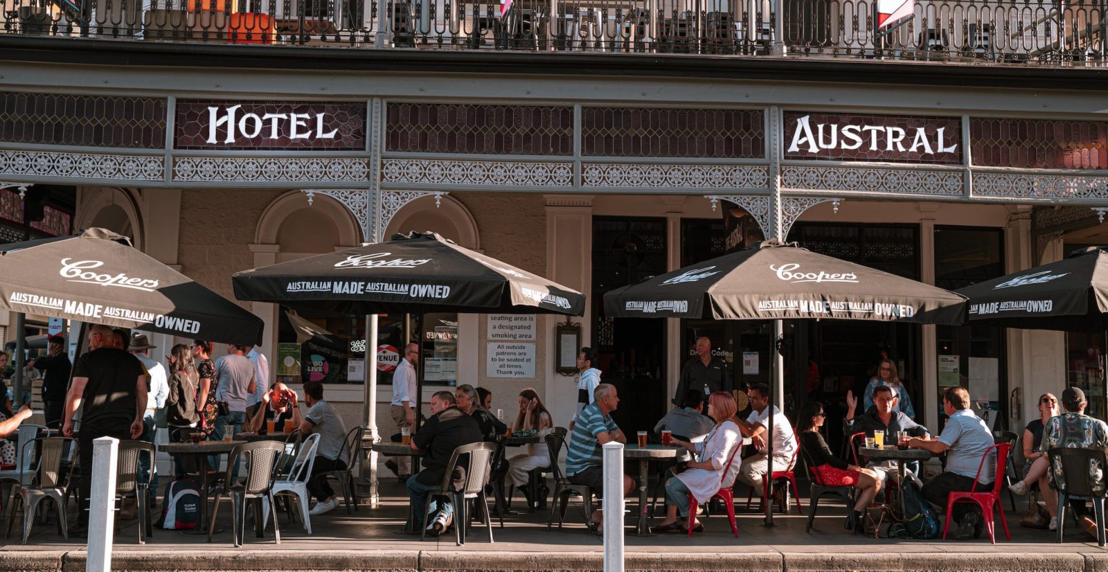 Outside The Austral On a Sunny Day