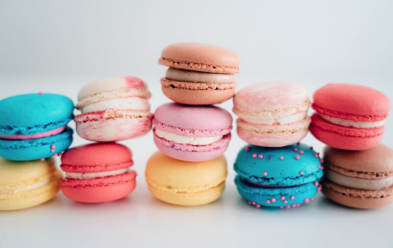 Macarons from Zynski Bakes on a table