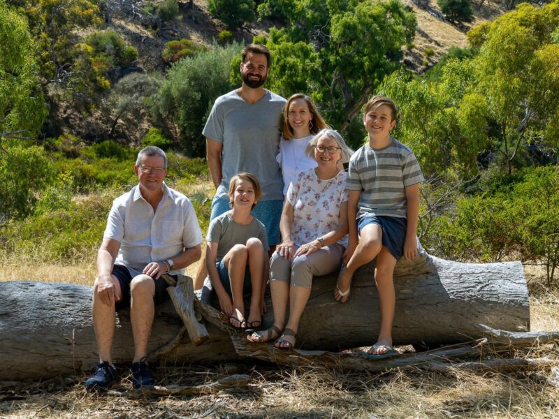 Family on a Log - located in the Great Gorge Walk - Normanville