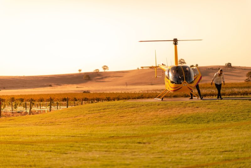 afternoon flights with Barossa Helicopters