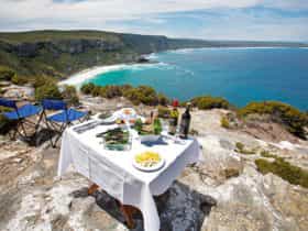 Dining on the clifftops is the best way to savour the solitude of Exceptional Kangaroo Island