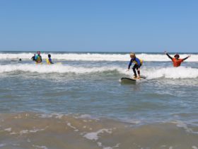 Surf lessons at Goolwa Beach