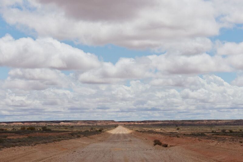 View of outback roads travelled on the Outback Mail Run