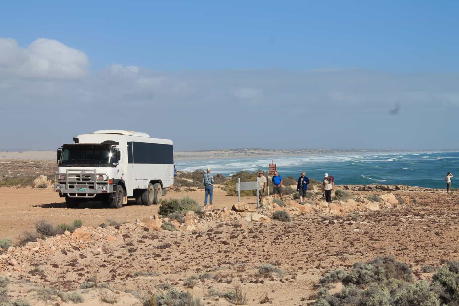 6WD coach with coastal views