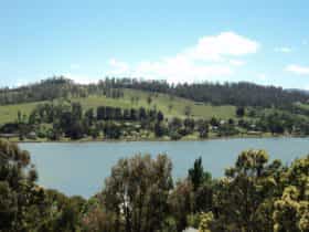 this is the view of the Tamar river from the front verandah