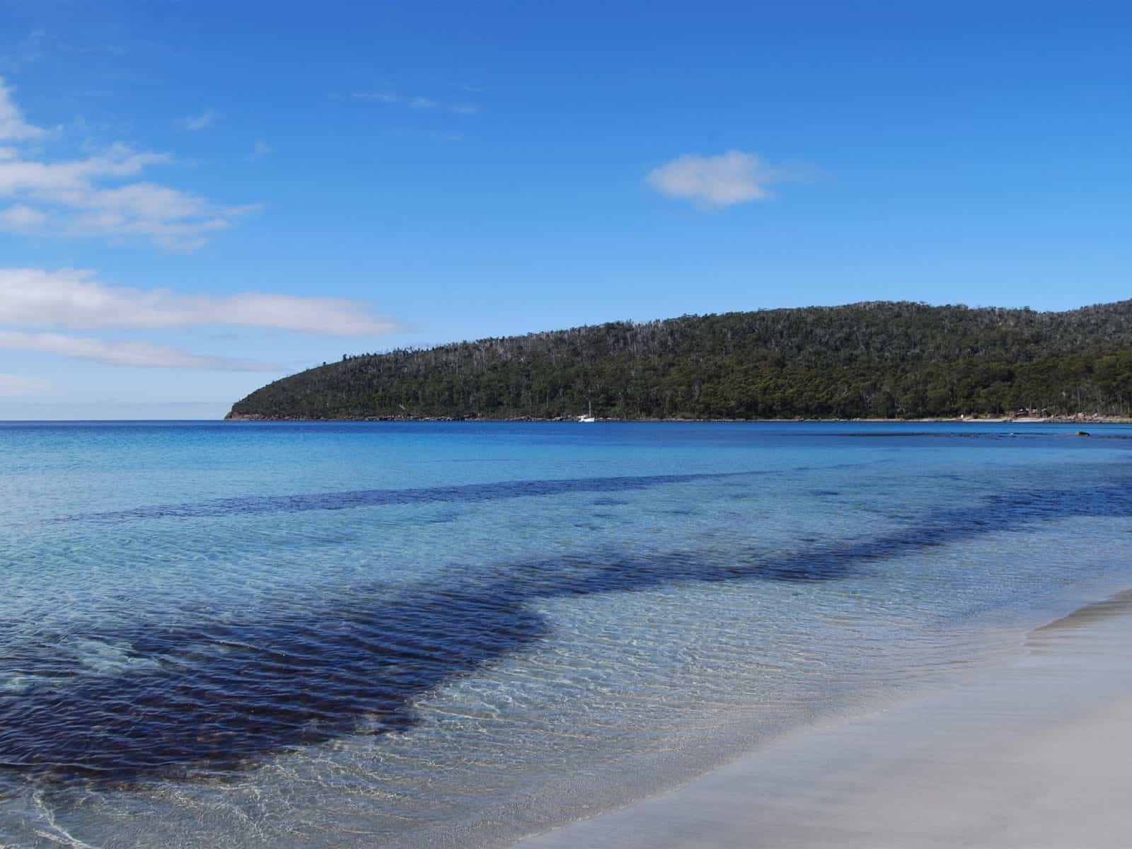 Crystal clear waters of Fortescue Bay
