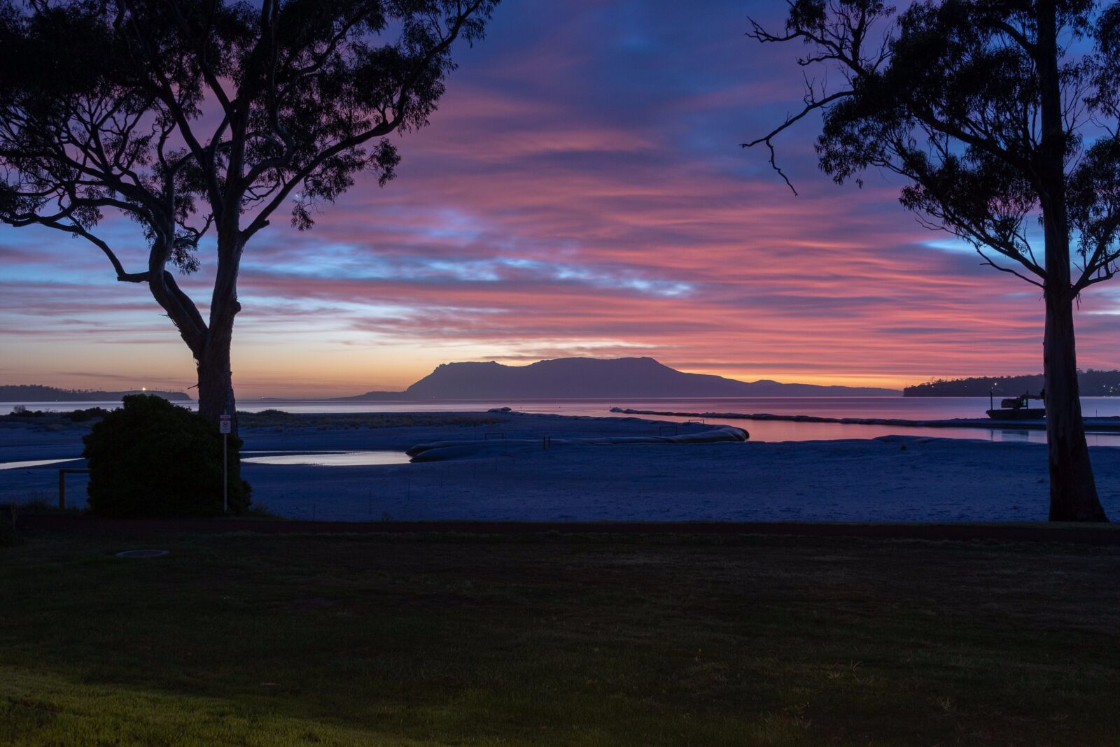Lyenna: Sunrise over Maria Island viewed from the house