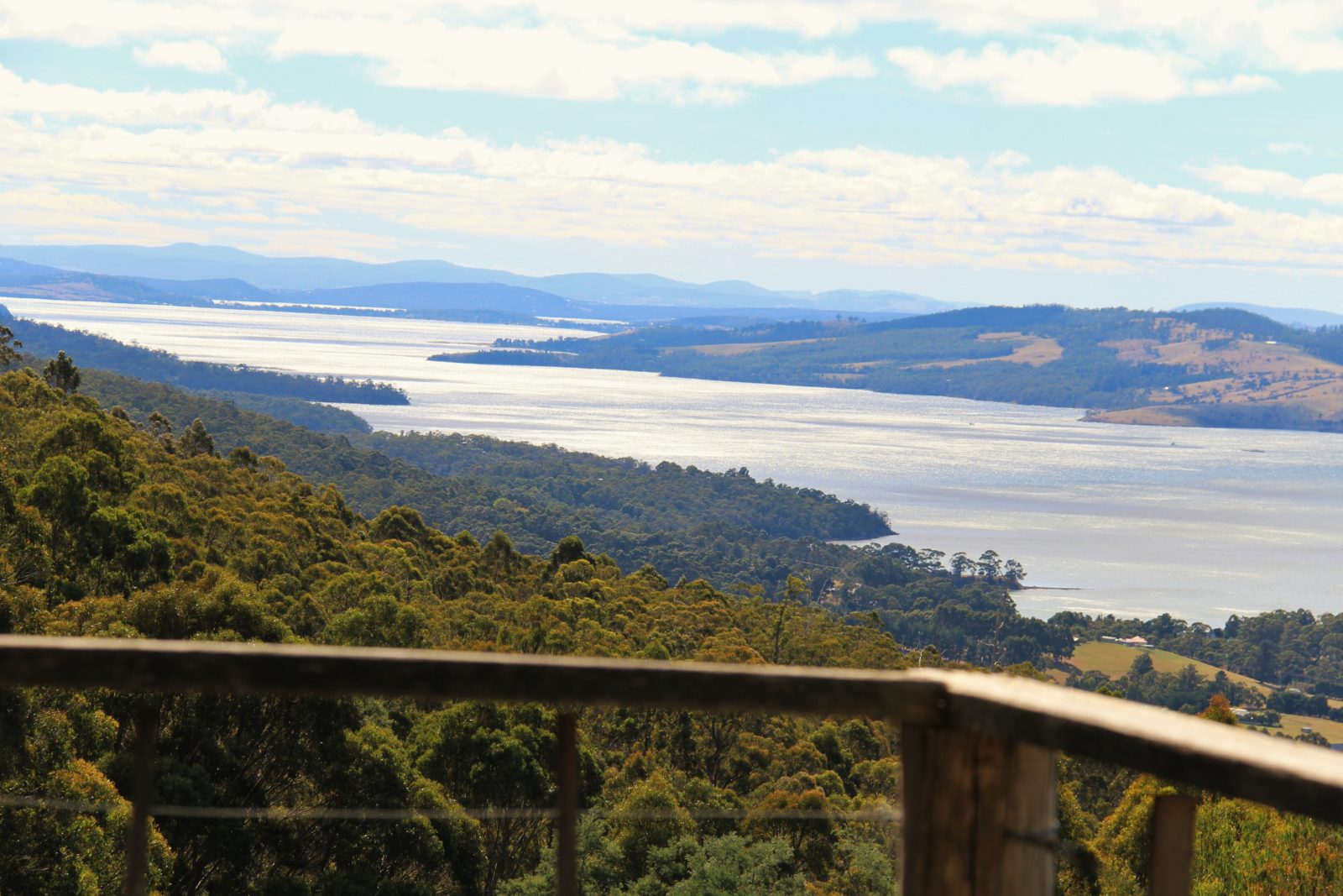 Bruny Island and D'entrecasteaux Channel from the balcony