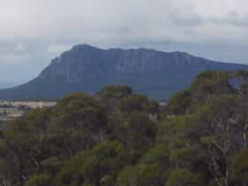 A view of Mount Roland from the summit of Bell Mountain