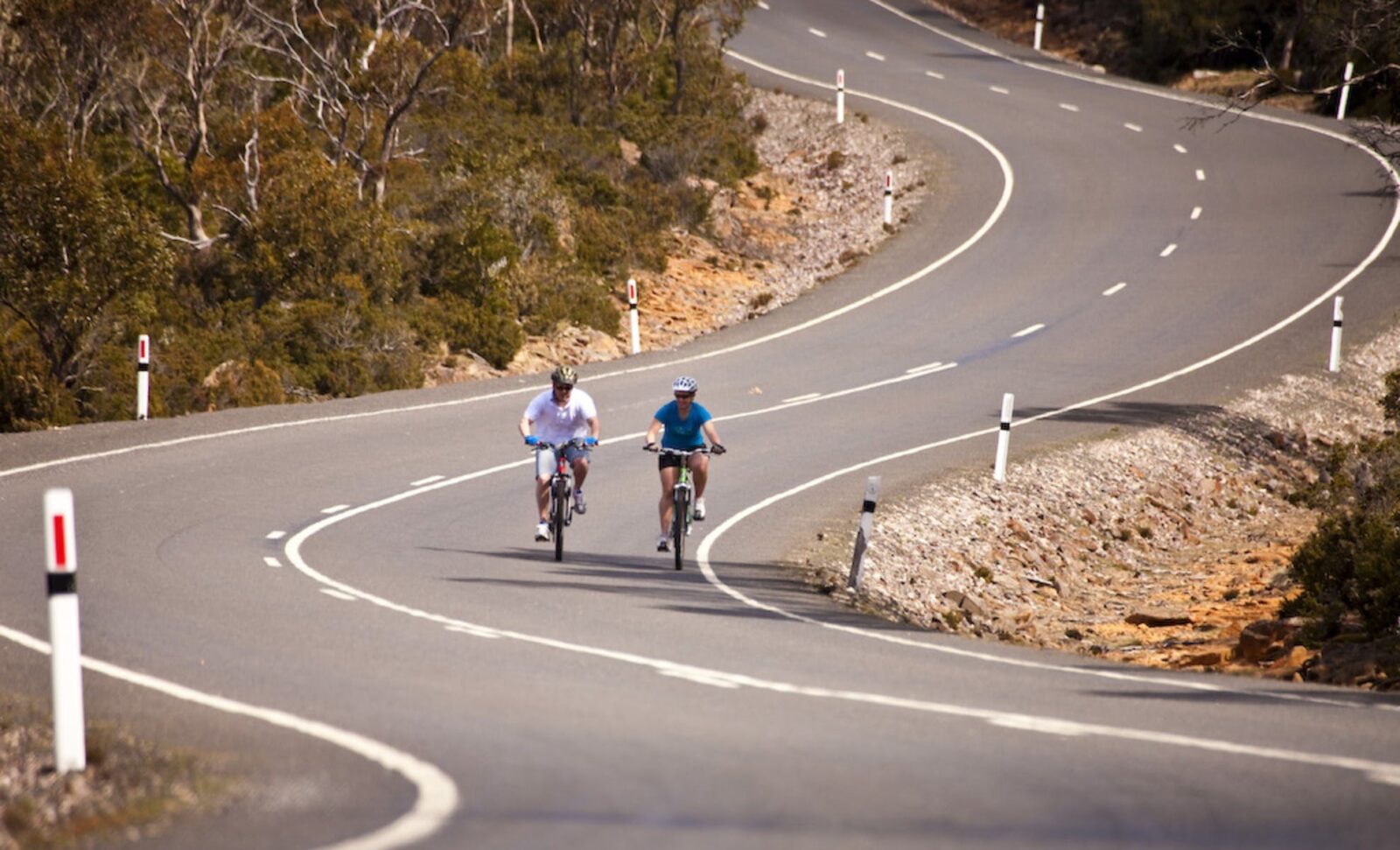 Cyclists on the Lake Highway by Rob Burnett