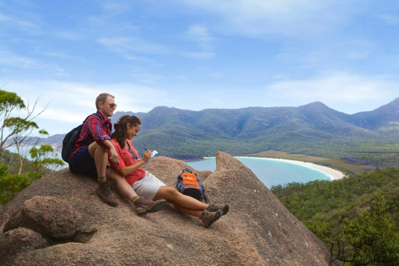 Wineglass Bay from Mt Amos on the Wineglass Bay Track