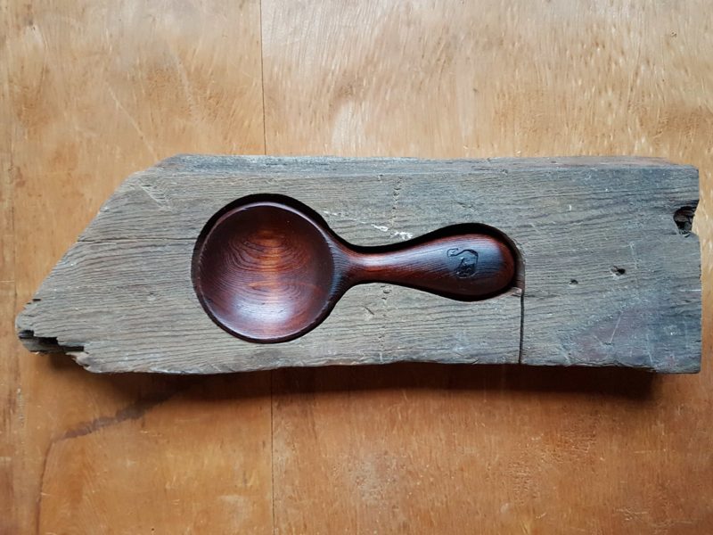 Vintage Cedar scoop created from bargeboard, hand