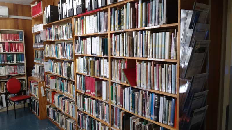 Some of the reference books available for research.