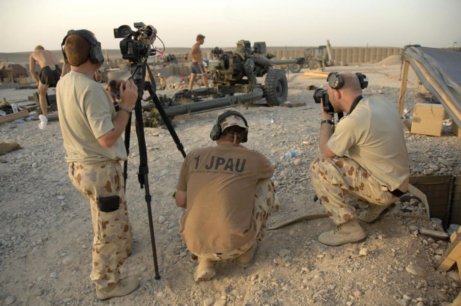 Cpl Michael Davis, Lt Kris Gardiner & ABPH Paul Berry in Helman Province, Afghanistan, August 2008