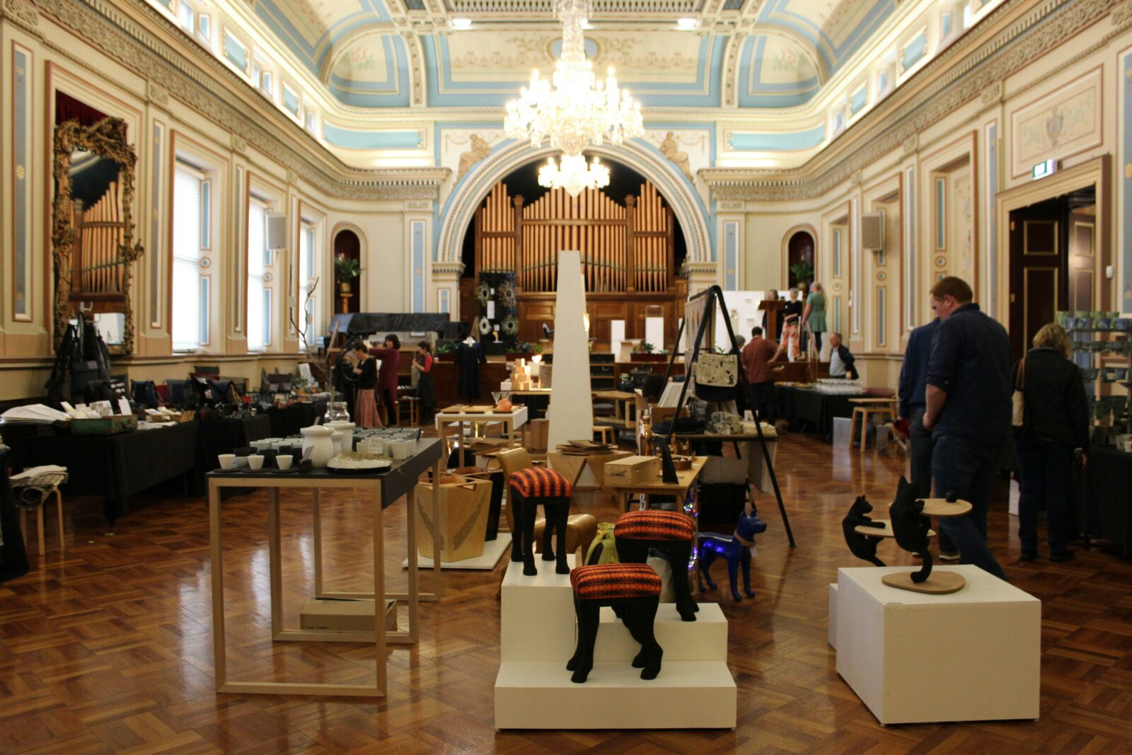 Design display set up in Hobart Town Hall set up in