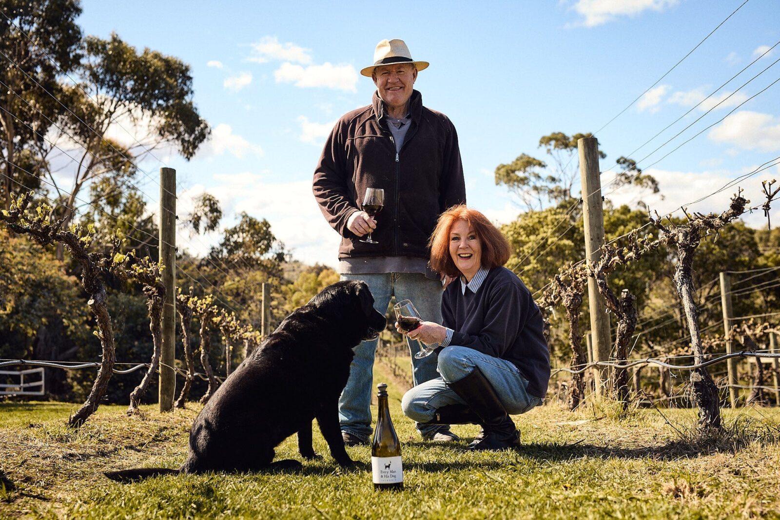 Andy & Loretta in the vines at Every Man and His Dog
